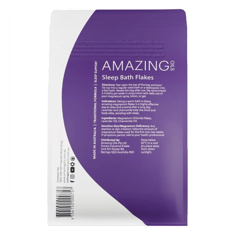 Magnesium Sleep Bath Flakes with Lavender & Chamomile - 800g