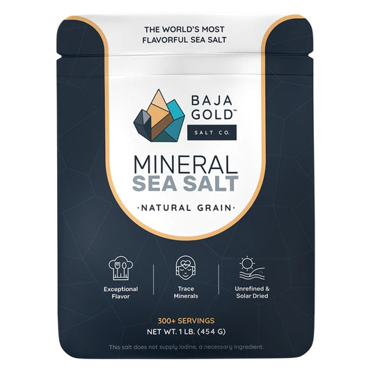 Baja Gold Mineral Sea Salt - Natural Grain Crystals - 454g