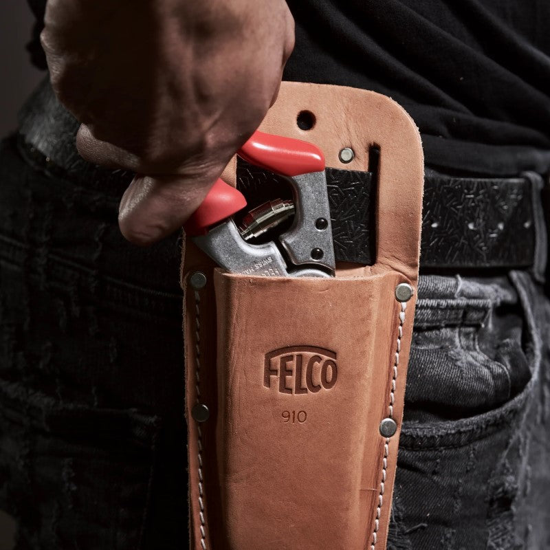 Tool Holder - Felco 910 - Leather Holster - With Belt Loop & Clip
