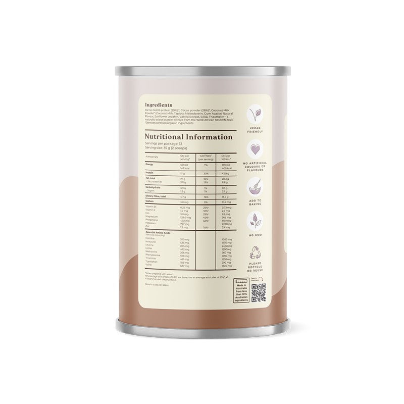 Organic Hemp Protein Shake Chocolate - 420g