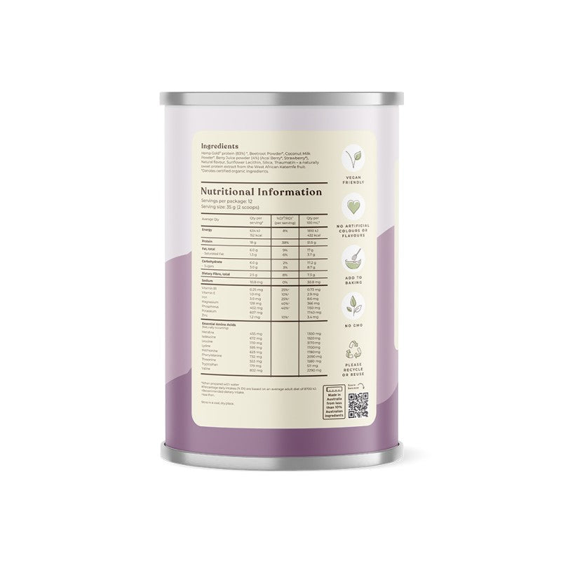 Organic Hemp Protein Shake Mixed Berry - 420g