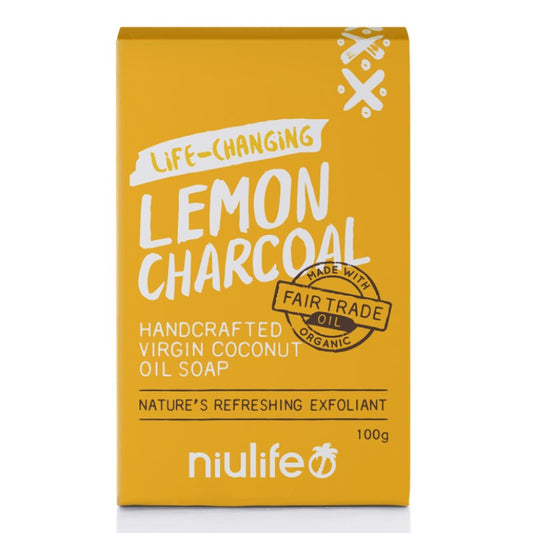 Virgin Coconut Oil Soap - Lemon Charcoal - 100g