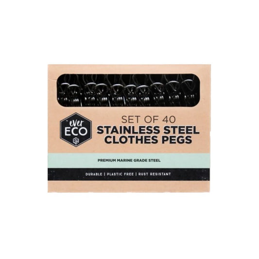 Stainless Steel Clothes Pegs - Premium Marine Grade - Pack of 40