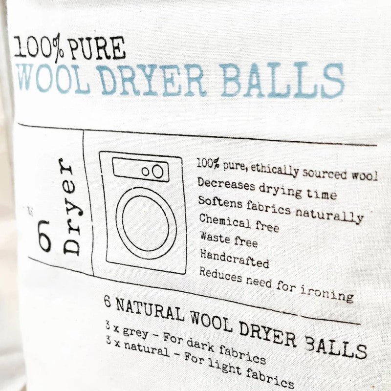 Wool Dryer Balls - Pack of 6