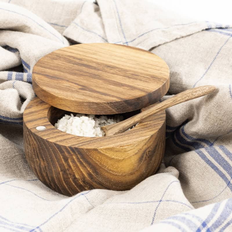 Acacia Wood Salt Box