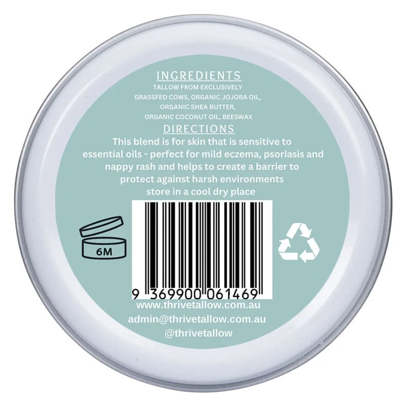 Tallow Based Moisturiser - Unscented - 70ml