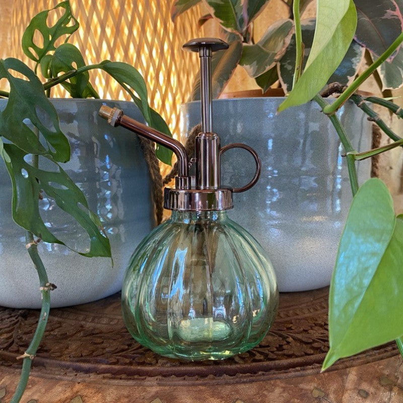 Retro Glass Plant Mister - Green