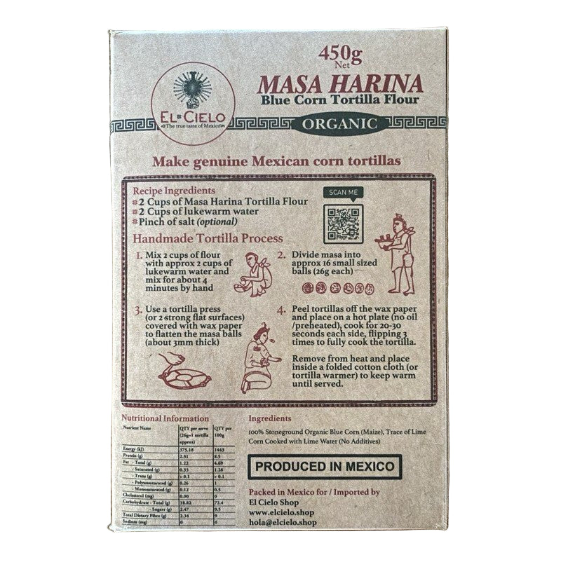 Masa Harina - Blue Corn Tortilla Flour - 450g