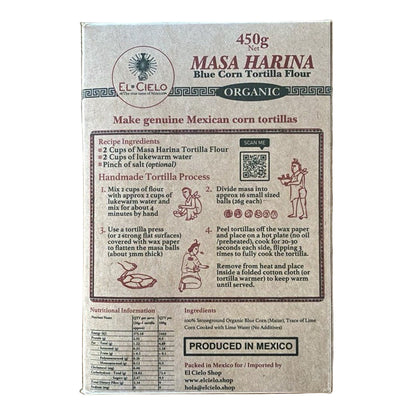 Masa Harina - Blue Corn Tortilla Flour - 450g