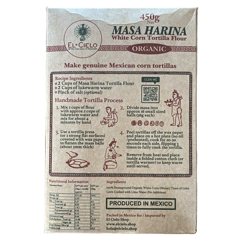Masa Harina - White Corn Tortilla Flour - 450g