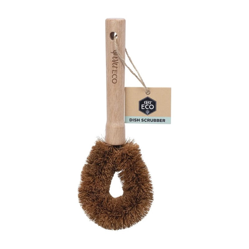 Dish Scrubber - Beech Wood Handle & Coconut Bristles