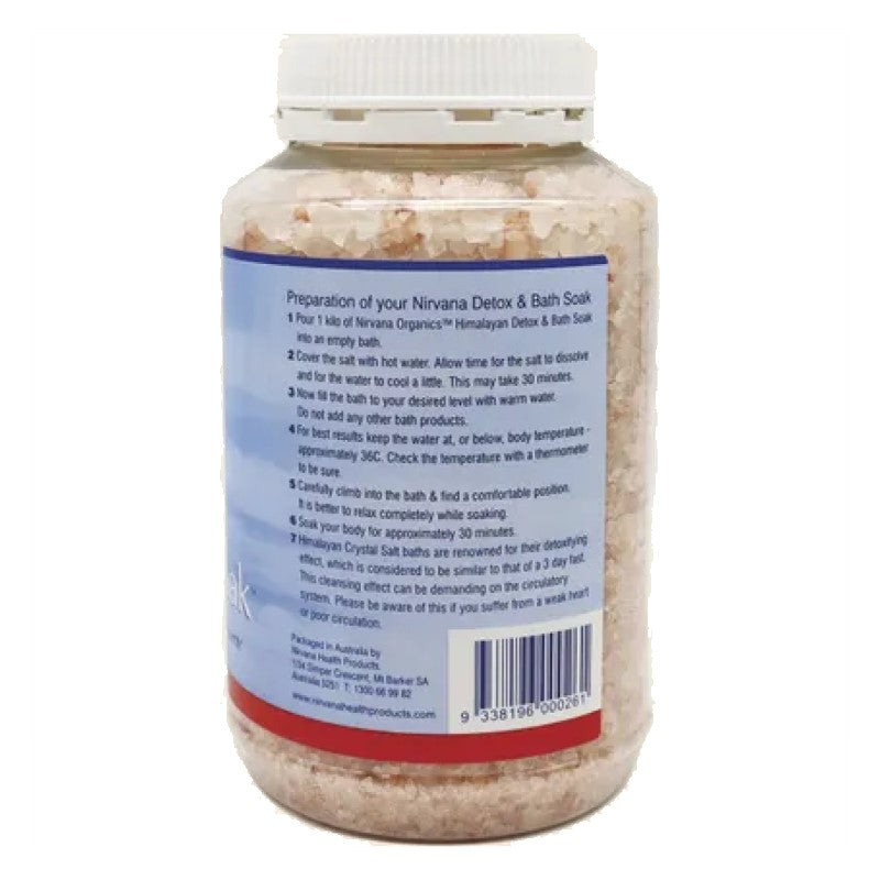Himalayan Crystal Salt - Detox Bath Soak - 1kg