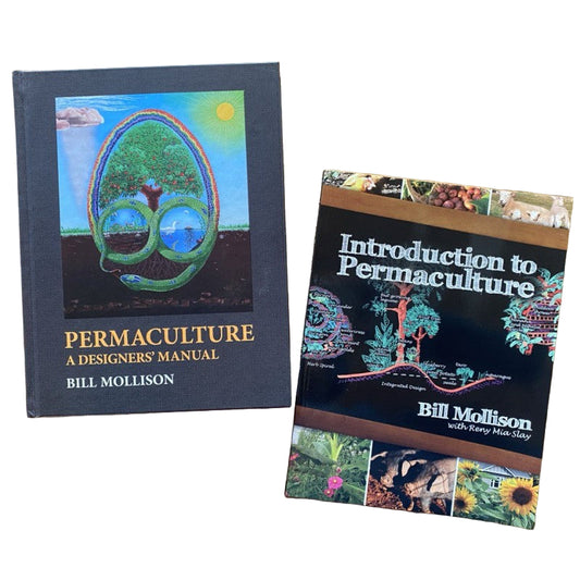 Two books on permaculture by Bill Mollison 