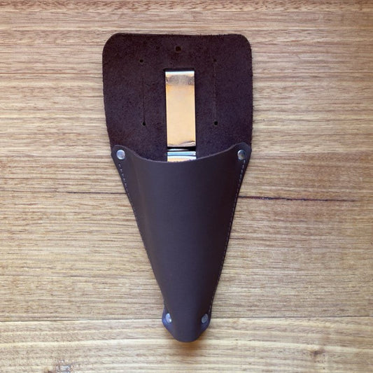 Tool Holder - Leather Secateur Holder with Metal Belt Clip
