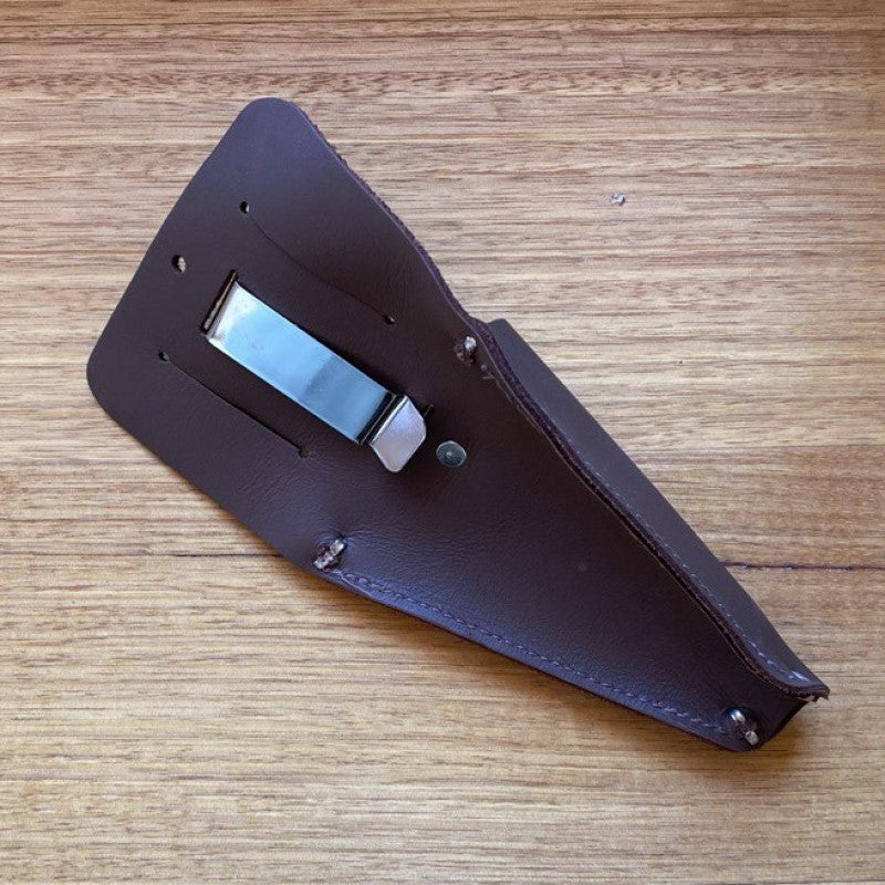 Tool Holder - Leather Secateur Holder with Metal Belt Clip