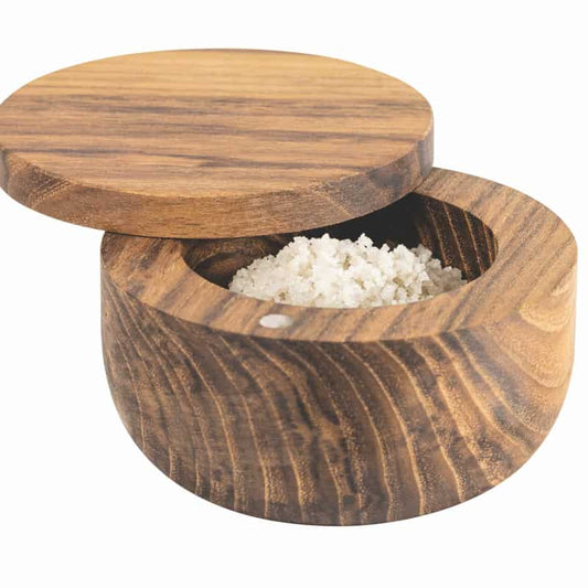 Acacia Wood Salt Box