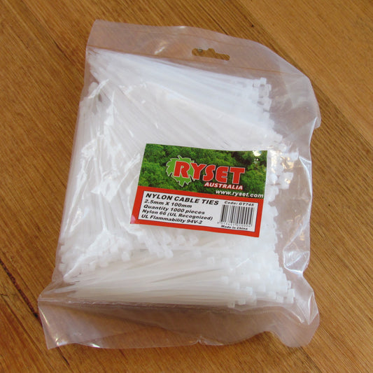 Cable Ties 100mm - Bulk - White 1000/bag