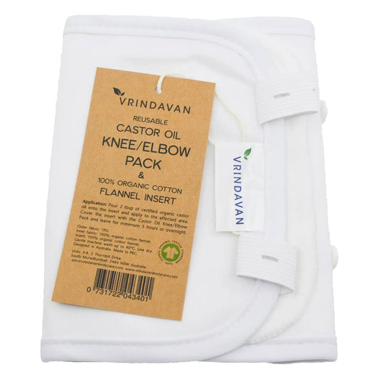 Castor Oil Knee/Elbow Pack - White